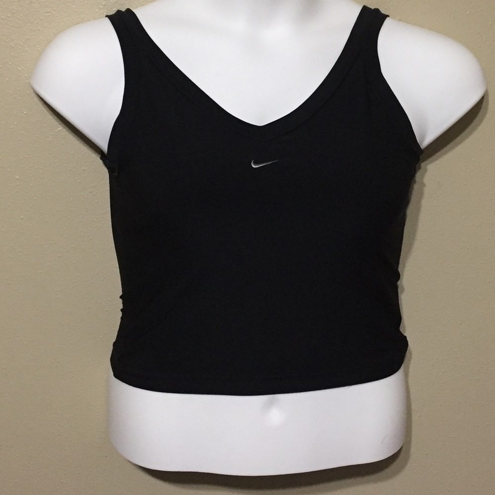 Black fitted Nike Crop Top